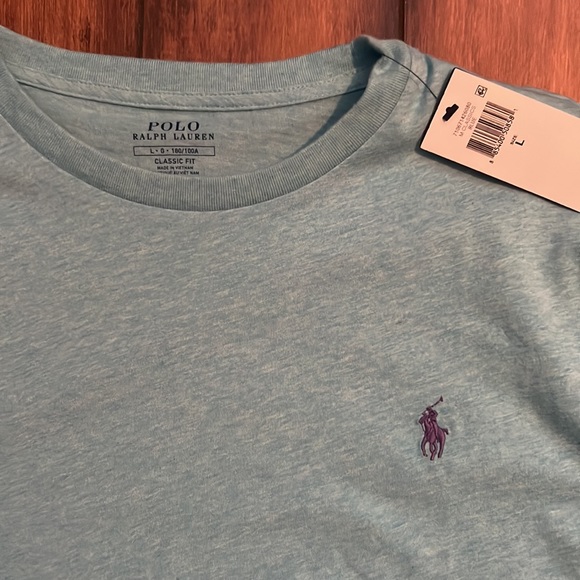 Mens Polo Ralph Lauren T-shirt size large color light blue - Picture 2 of 3